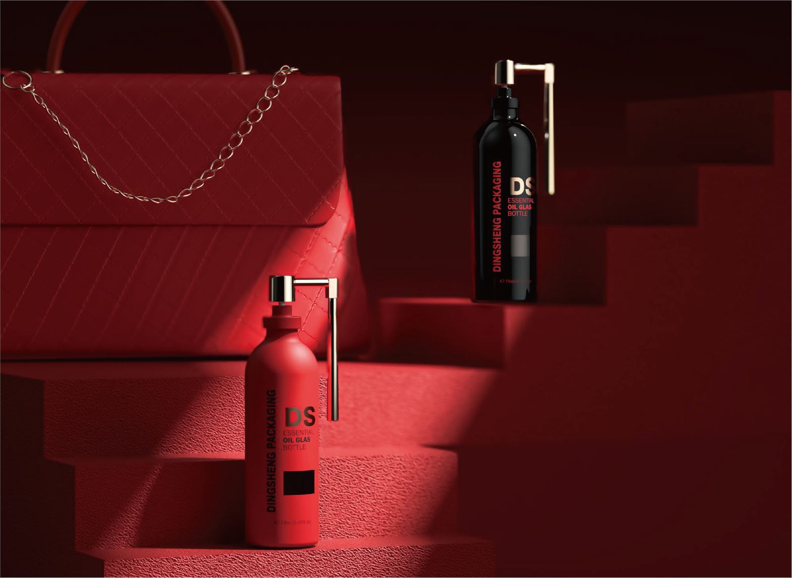 Red and black essential oil sprays